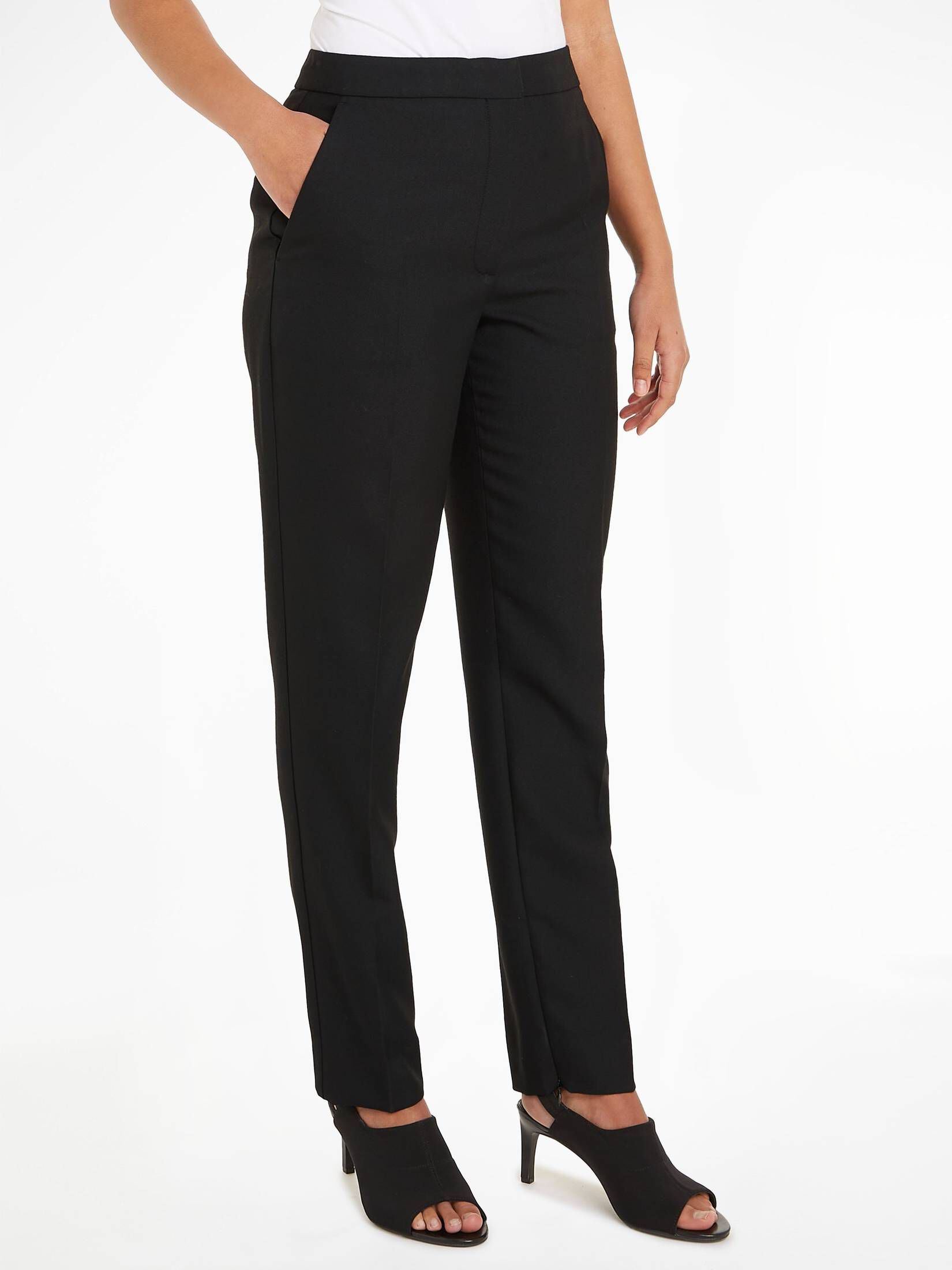 CALVIN KLEIN| Damen Hose ESS SLIM TAPERED ANKLE PANT