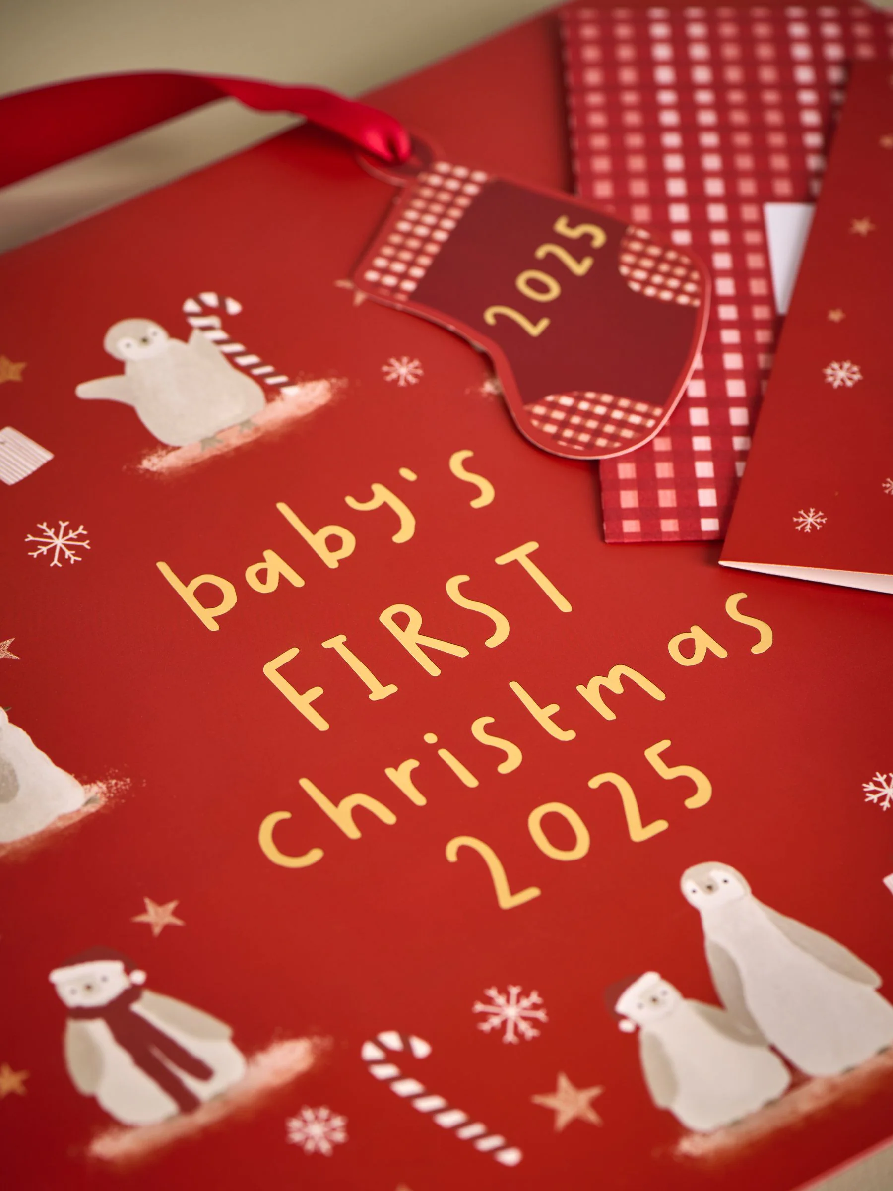Baby's Eerste Kerstmis 2025 Geschenktas en Kaartenset