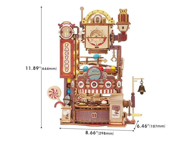 Pichler Bausatz Murmelbahn Schokoladenfabrik Murmelbahn Schokoladenfabrik 3D Puzzle aus Holz