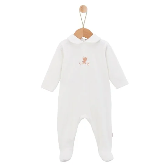 Petit Cocon Pyjama velours   Blanc        de               P'tit bisou