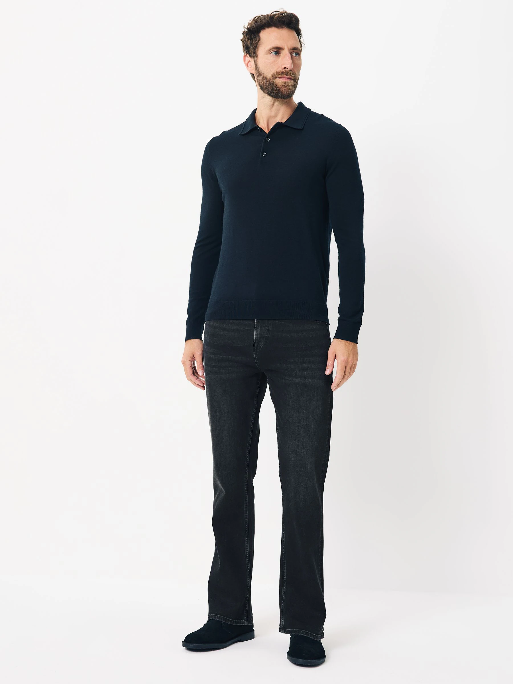 Zwarte wassing - Klassieke stretchy jeans