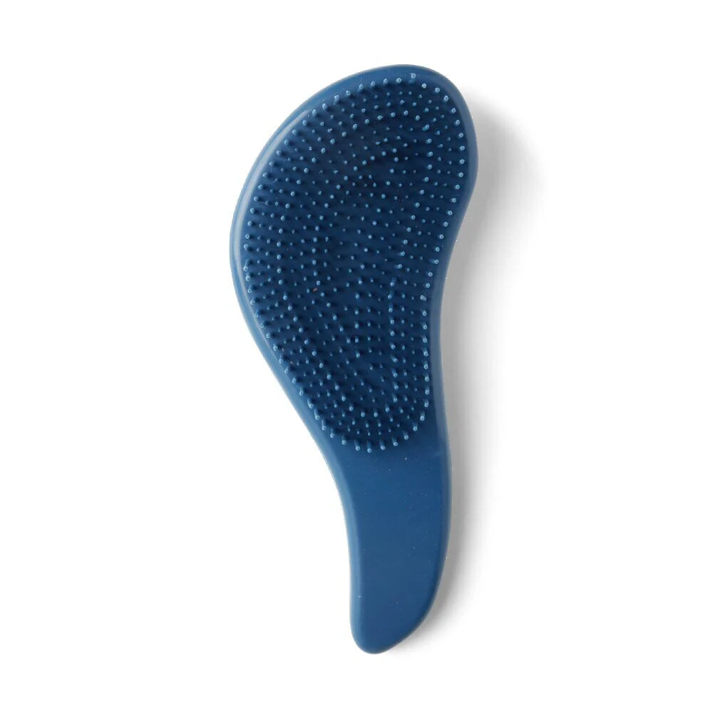 Brosse à cheveux compacte en plastique imprimé 4 coloris