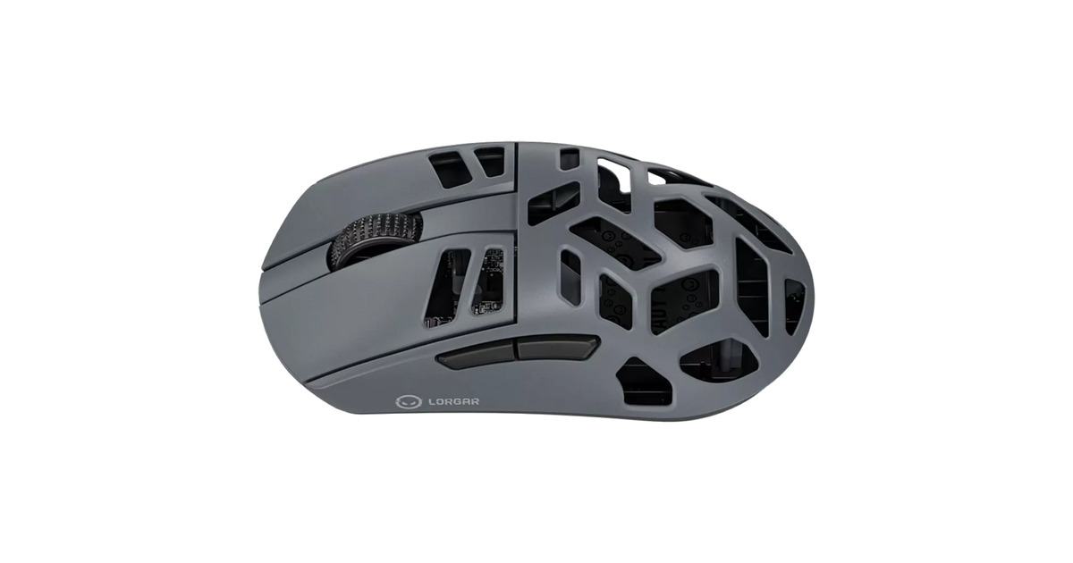 LORGARMSE90W gaming muis  (Donkergrijs, 100 - 26000 dpi, Ultralight)