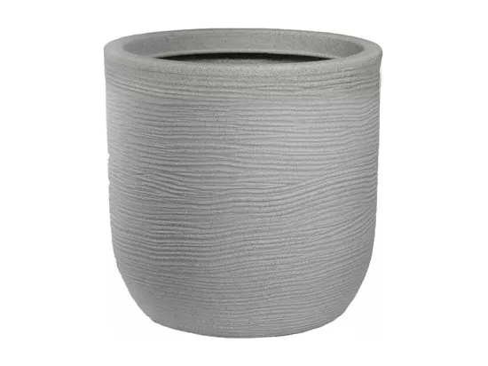 Vase en résine intérieur extérieur pour plantes cylindriques design d.35x34h Raffaello Beige