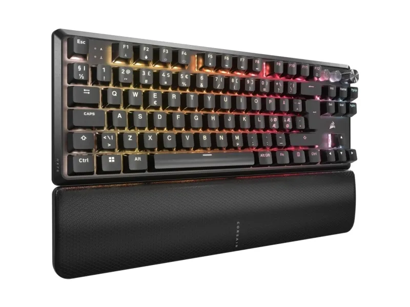 CORSAIR K70 PRO TKL - Tastatur - TKL - baggrundsbelyst - USB - QWERTY - Nordisk - tastkontakt: CORSAIR MGX v2 - sort