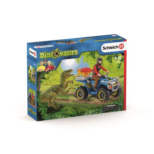 Schleich Flugt På Atv Fra Velociraptor