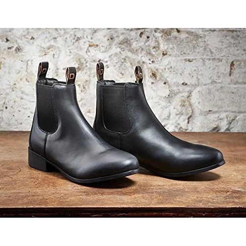 Botas de montaria infantis em couro, modelo Foundation, pretas