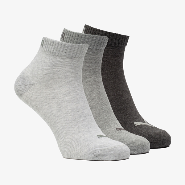 3 paar Puma sneakersokken grijs