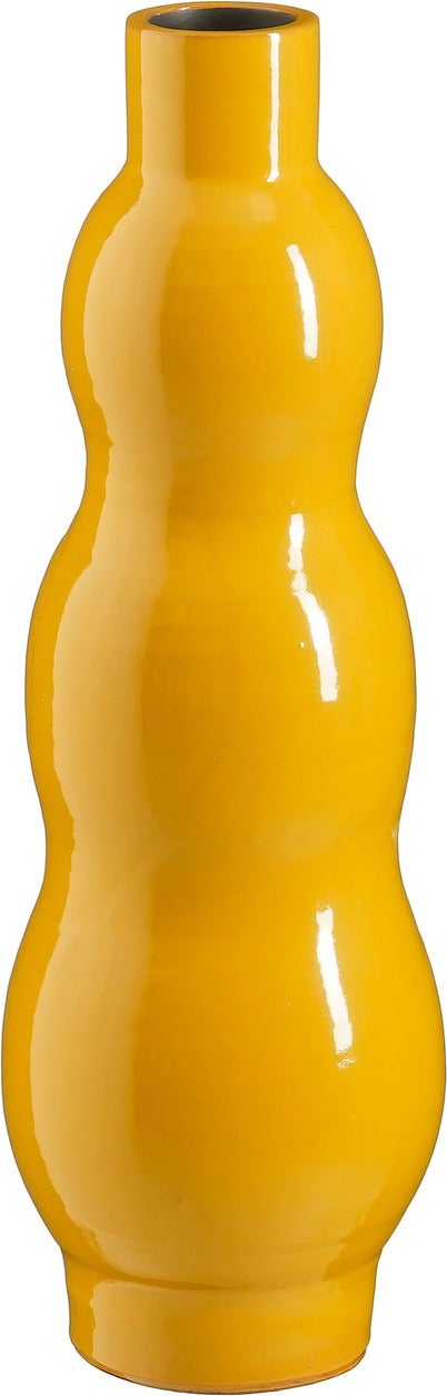 Mica Decorations fles Jackie geel D 23 H 70 cm