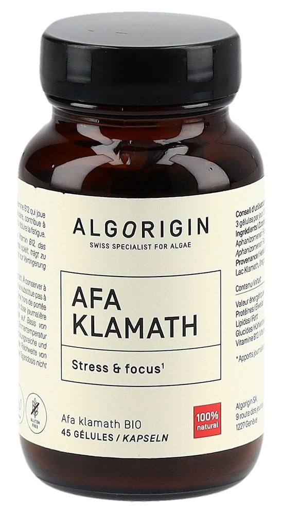 ALGORIGIN AFA Klamath Kaps Glasfl 45 Stk