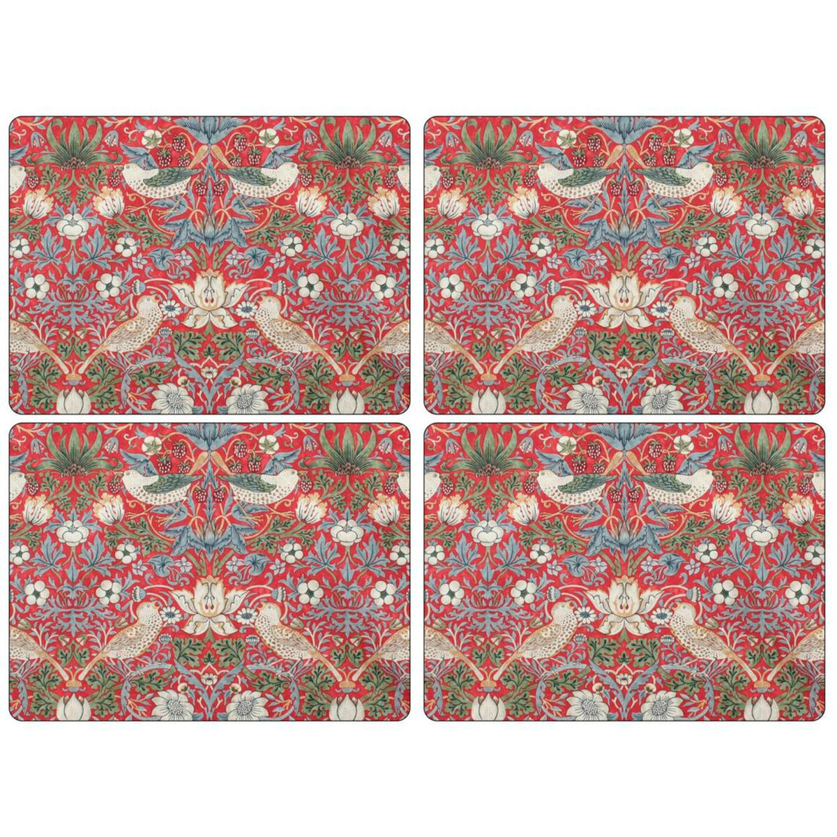 Strawberry Thief Rød Kuvertbrikke 4-pack