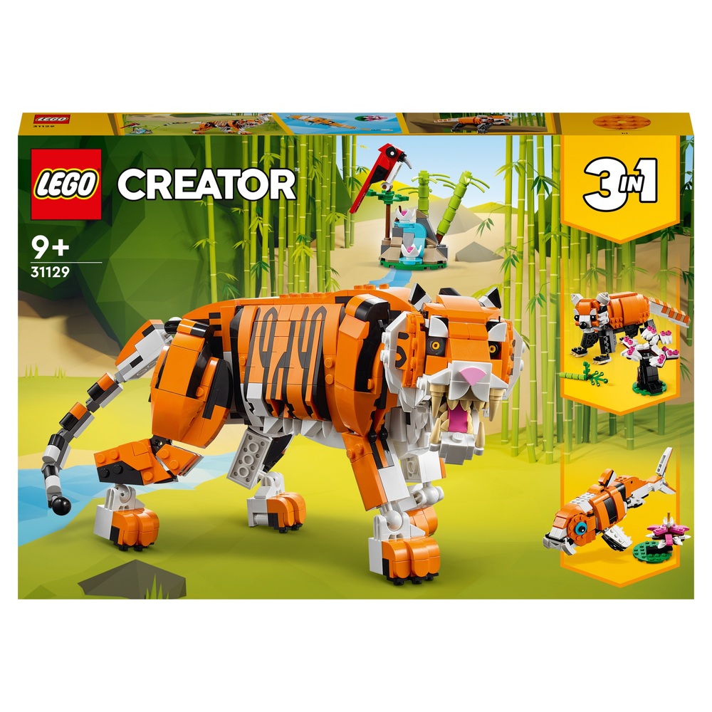 LEGO Creator 31129 3-in-1 Majestätischer Tiger Tierbauspielzeug