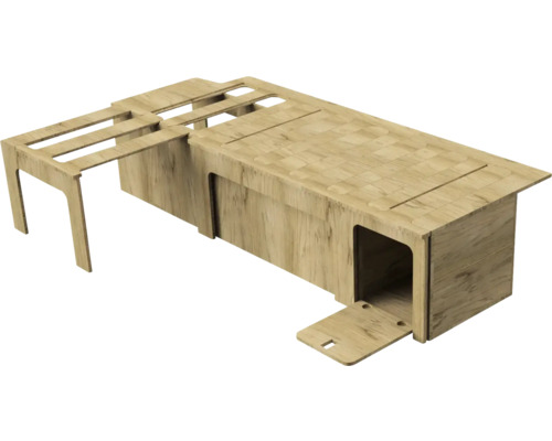 Buildify Campingbox Grace bedsysteem, links in de lengterichting, voor VW T5/T6, 1800x1165x406 (LxBxH) (zonder montage- en bevestigingsmateriaal)