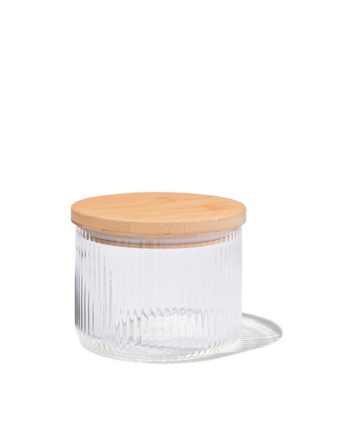 pot de conservation en verre 0.7L rayé