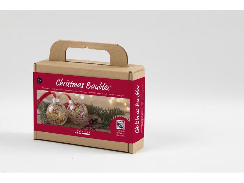 Creativ Company Bastelset Weihnachtskugeln Pailletten Individuell gestaltete Kugeln für den Weihnachtsbaum