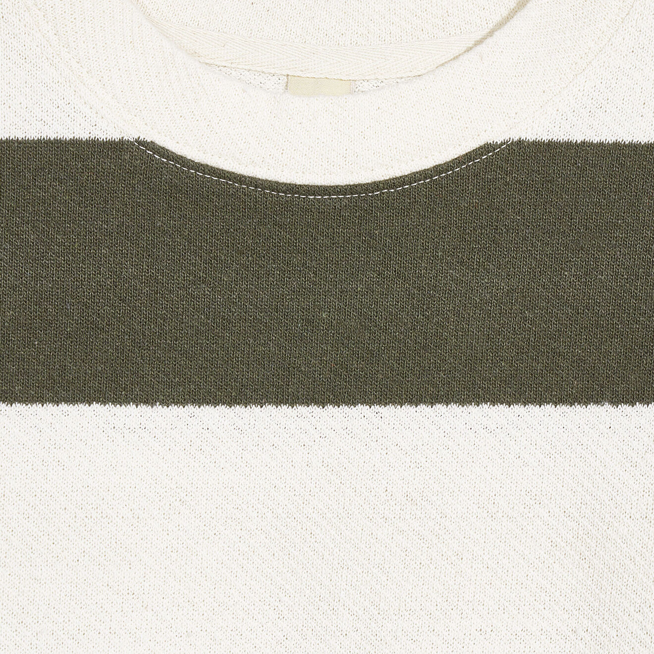 Bellerose T-Shirt Sine rayé blanc/vert