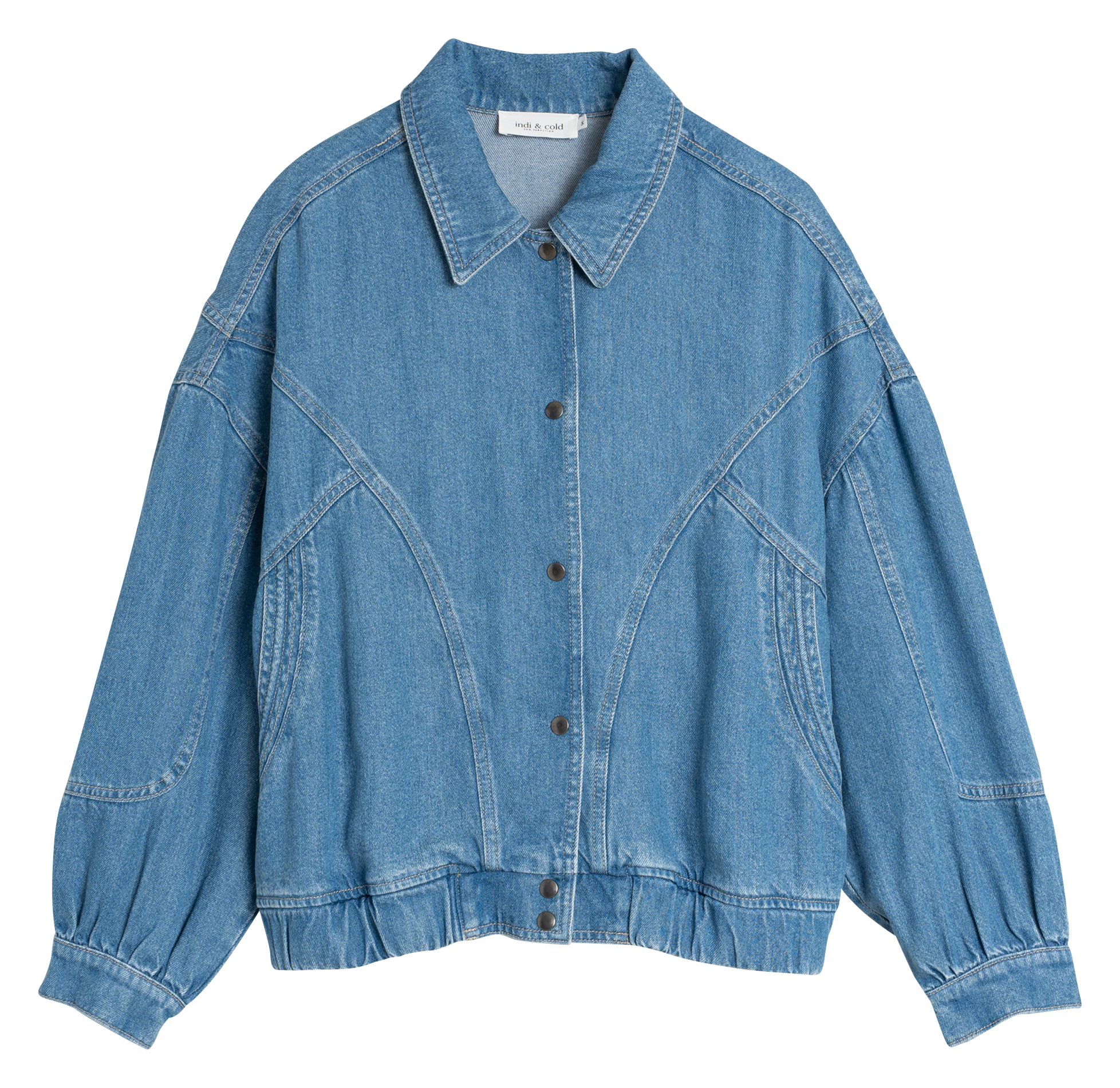 Veste ample e jean col classique | Jean Stone