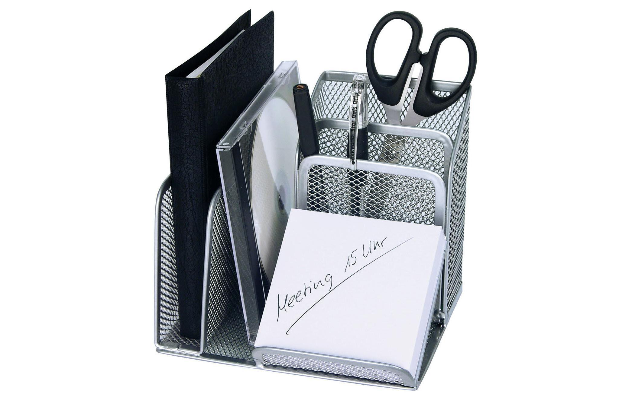 Stiftehalter Office mit Briefablage, SilberStiftehalter Office