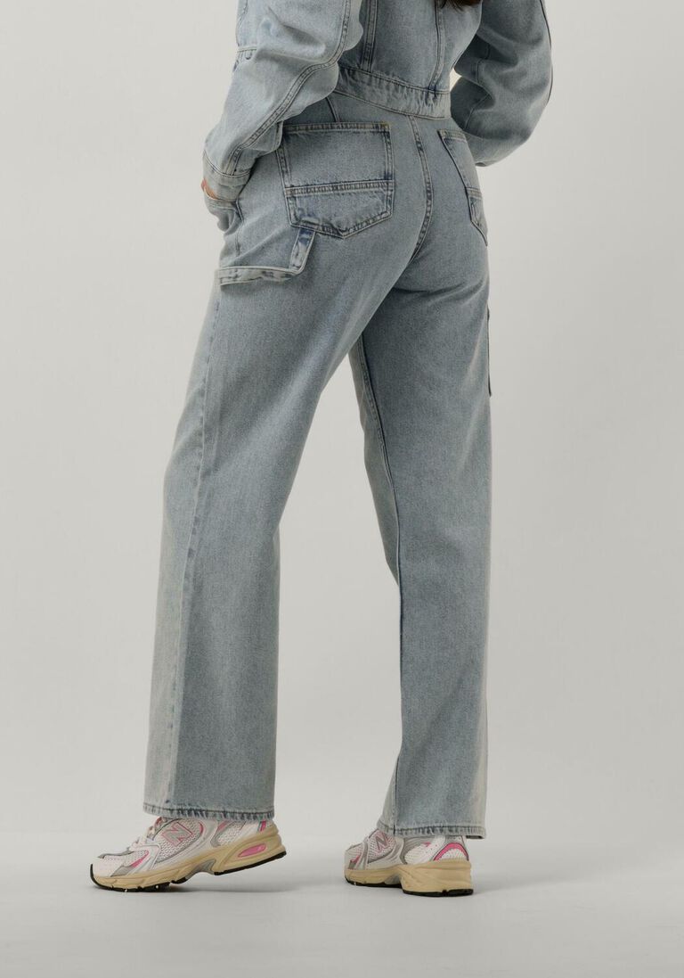 COLOURFUL REBEL blauwe colourful rebel wide jeans tinsley denim worker pants