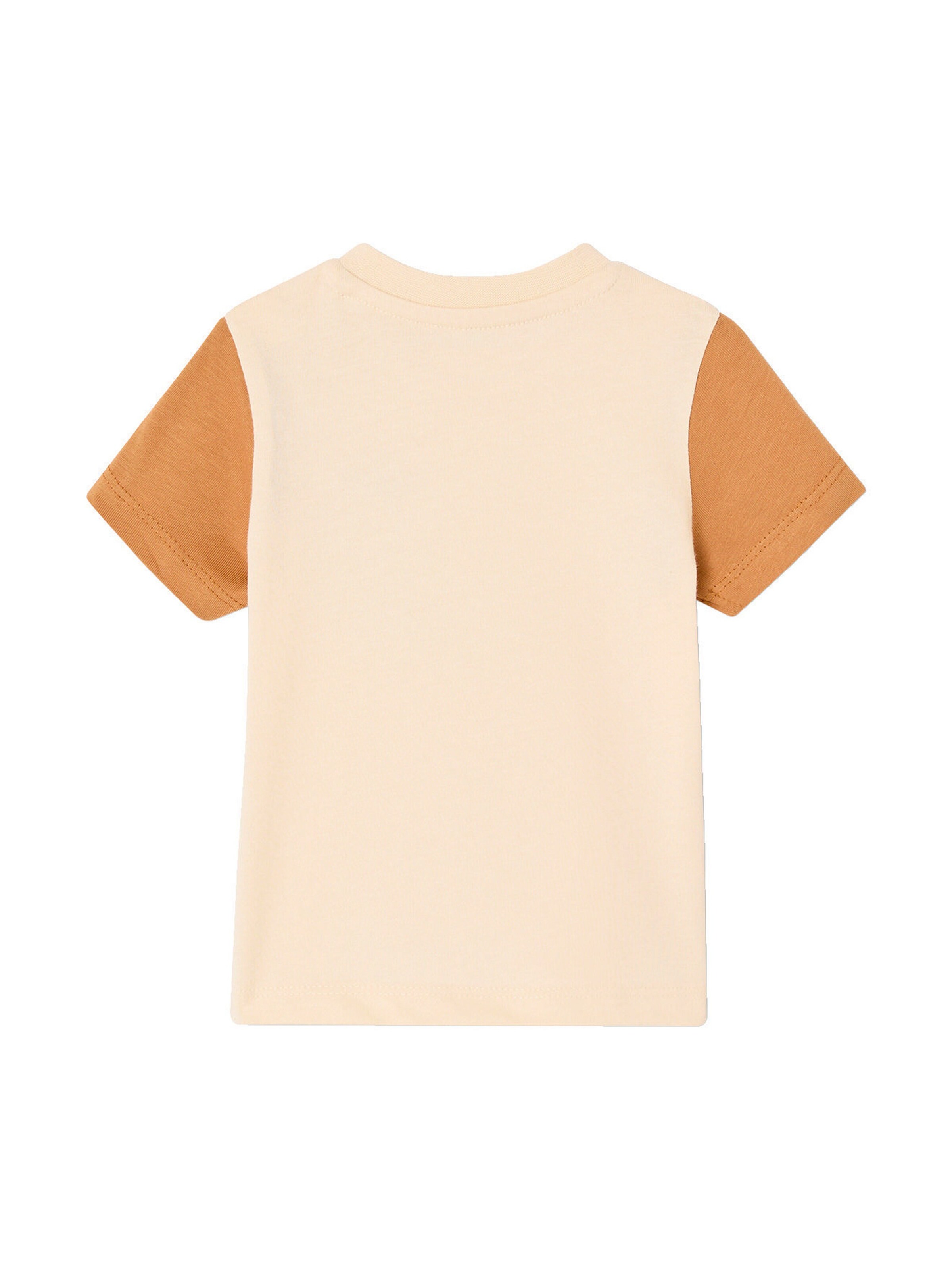 Vertbaudet Jungen Baby T-Shirt, Colorblock hellbraun