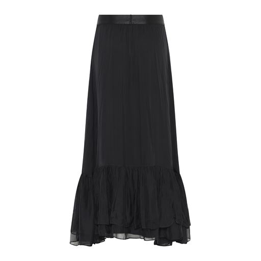 Bruuns Bazaar Chiffon Skydance Nederdel, Black, 42