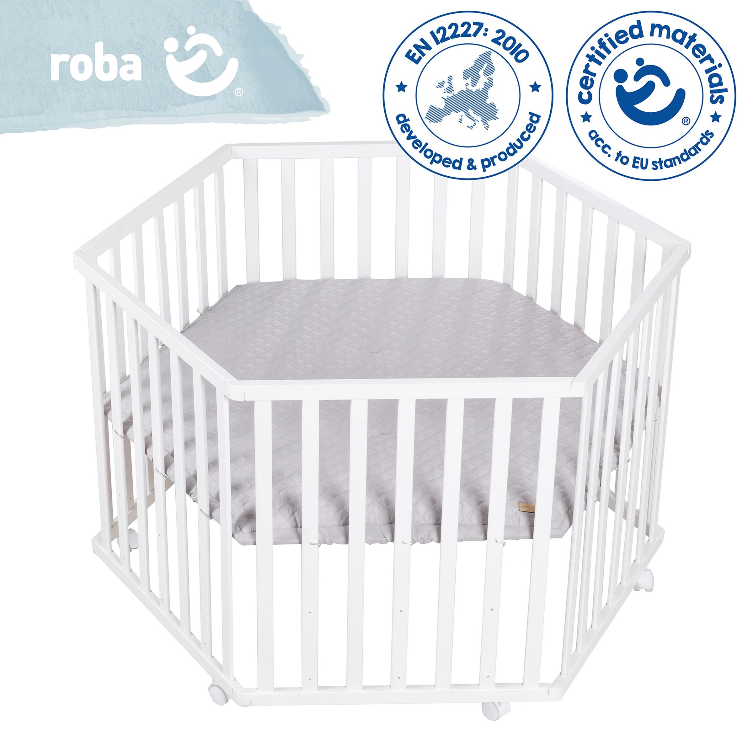 roba Set Laufgitter inkl. Matratze roba Style grau