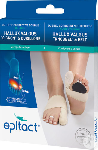 Epitact Orthèse Corrective Hallux Valgus Double Protect Gauche Taille S 1 Pièce