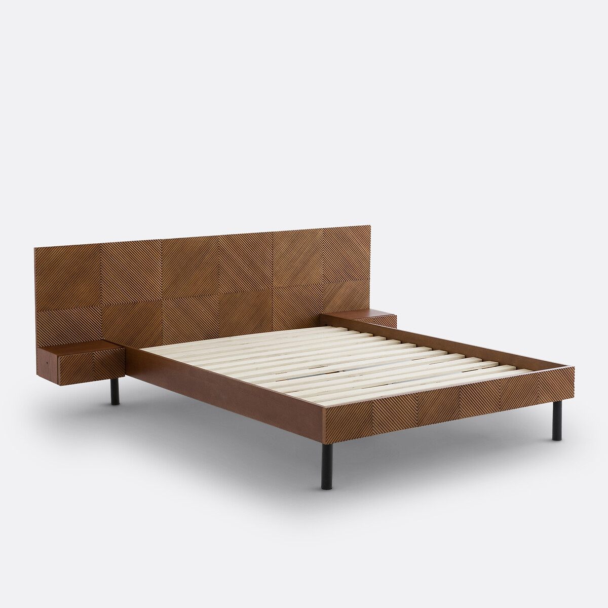LA REDOUTE INTERIEURS<br>Cama com mesas de cabeceira e base embutidas, Jérem