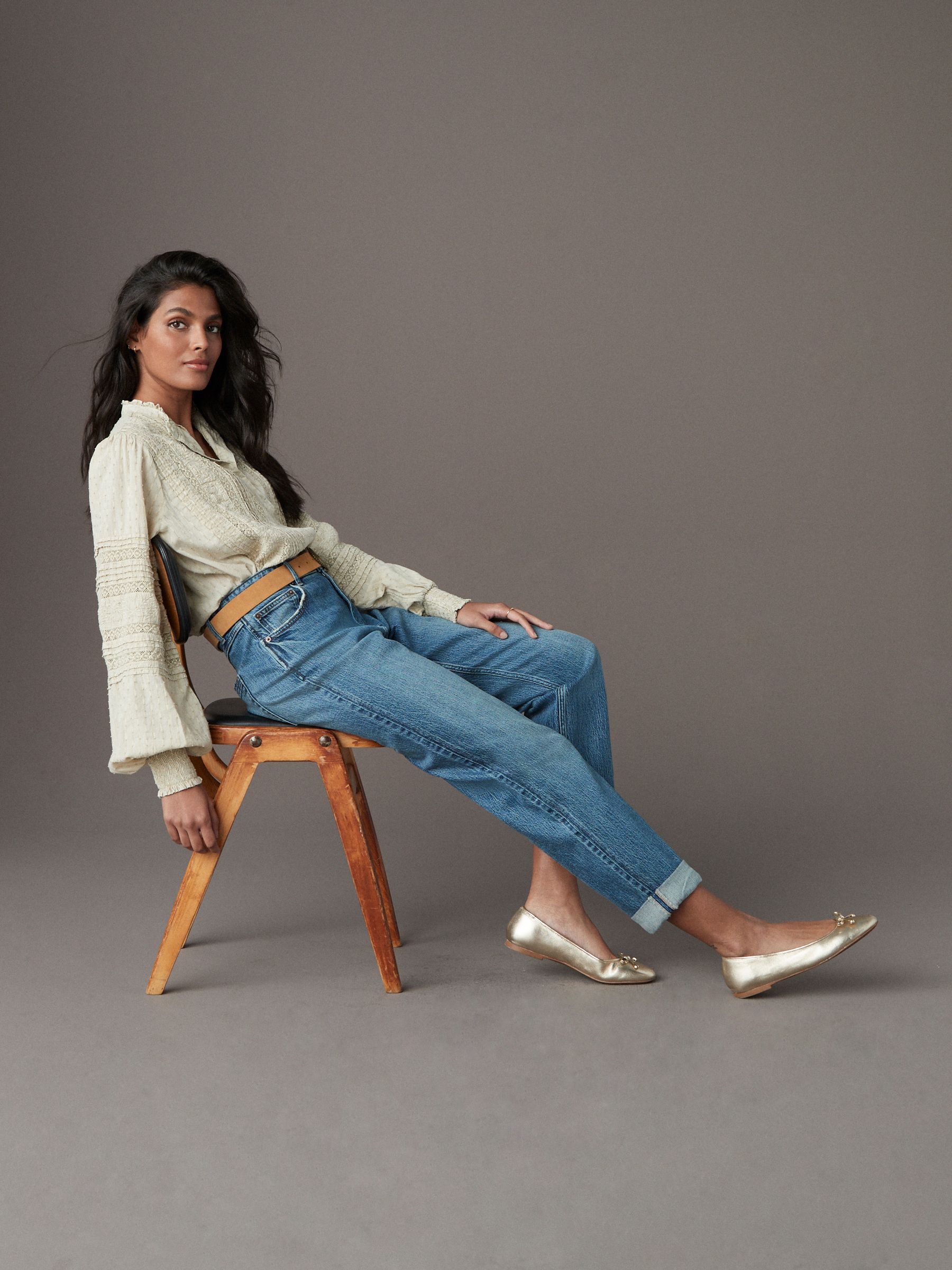 Normaal blauw - Boyfriend-jeans