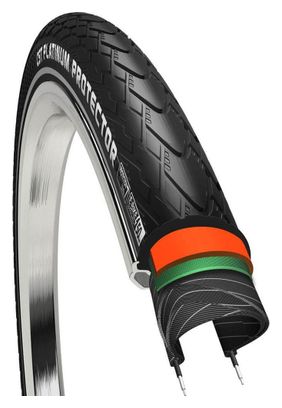 CST Pneu extérieur Platinum Protector 28 x 1.50 Noir avec lignes réfléchissantes