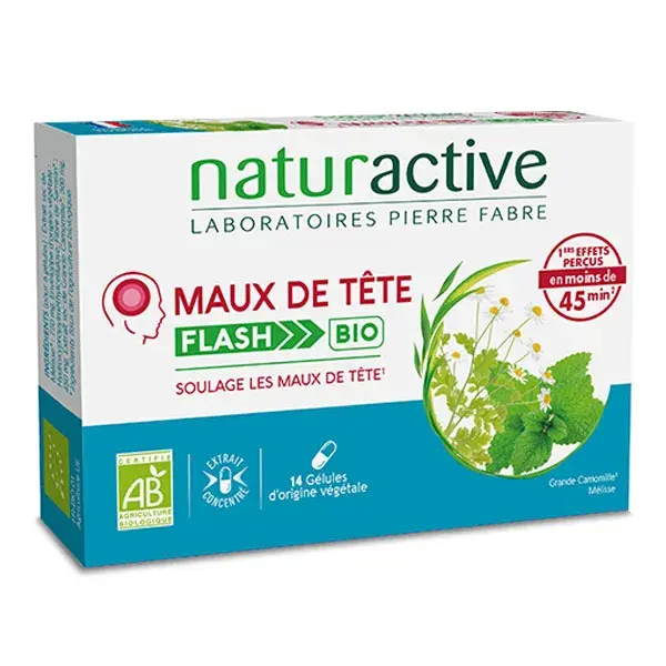 Naturative Organic Flash Headache Relief - 14 cápsulas