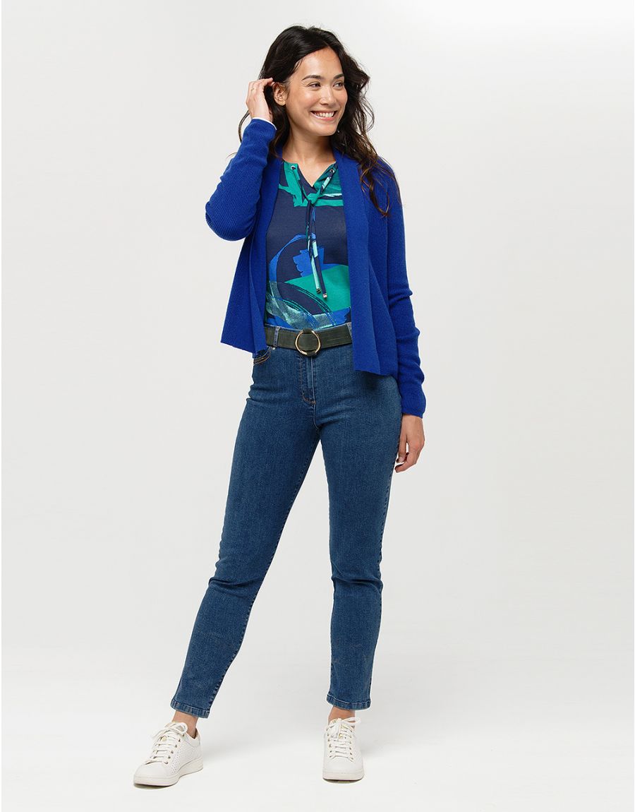 T-shirt imprimé bleu vert