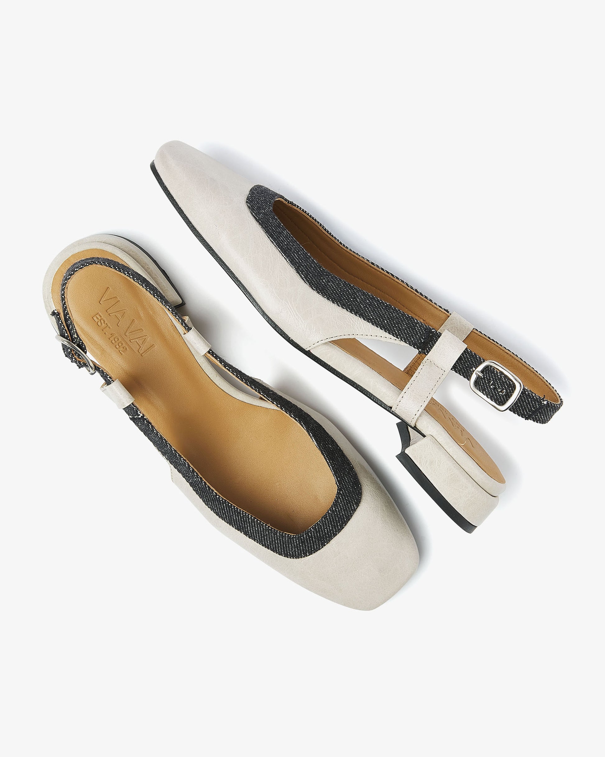 VIA VAI beige slingbacks Julie Xena