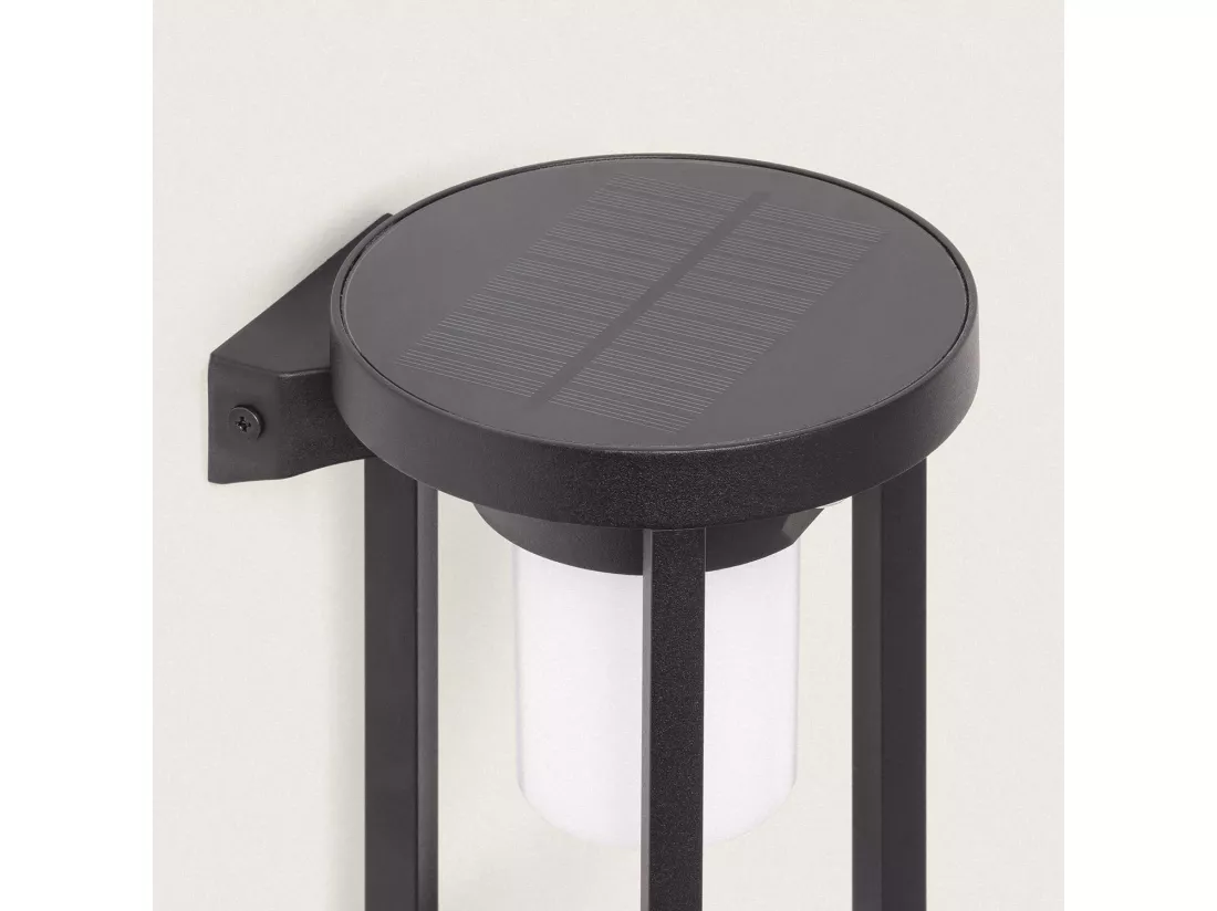 Applique Murale Extérieure Solaire LED 2W Aluminium avec Détecteur de Mouvement Eneko Noir