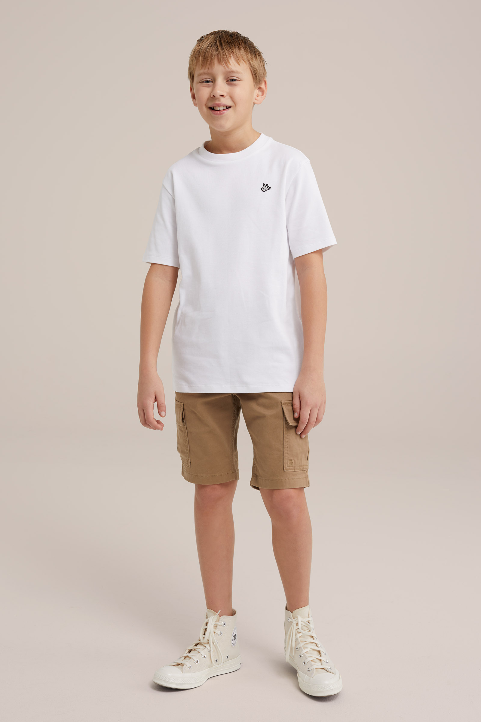 Jongens short met cargozakken Blue Ridge Lichtbruin