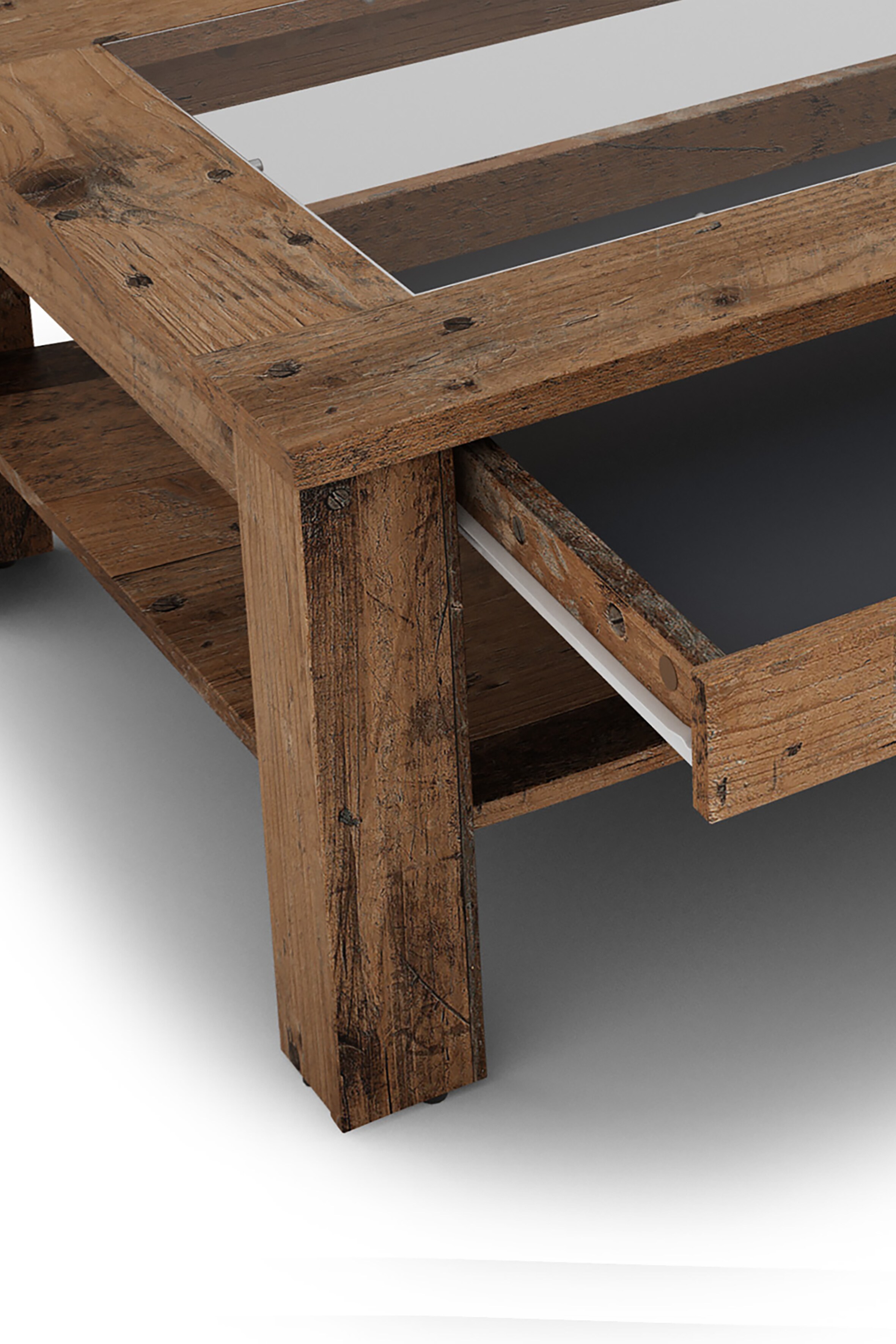 byLIVING Couchtisch RALPH, Breite 110 cm, Old Wood (Altholz-Optik)/anthrazit