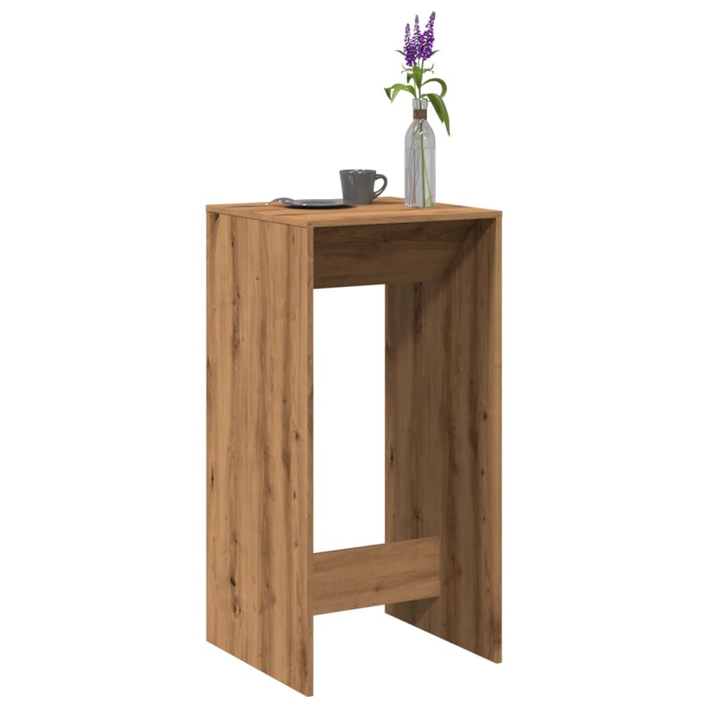 vidaXL Bartafel, ambachtelijk eikenhout, 51x50x103,5 cm