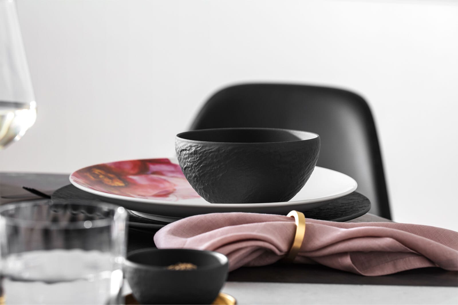 Villeroy & Boch Reisschüssel MANUFACTURE ROCK BLANC 4er Set schwarz