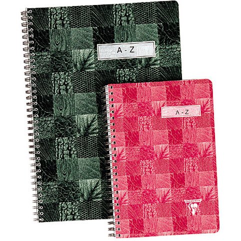 Répertoire alphabétique spirale Clairefontaine A5 180 pages petits carreaux - Assortis