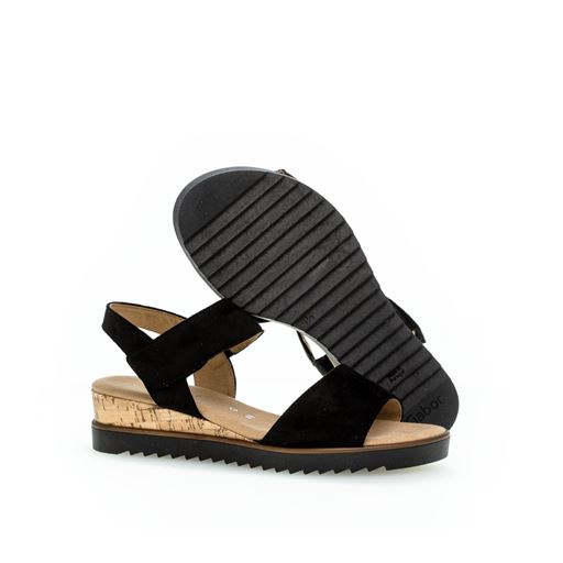 Gabor Microvelour Sandaler, Black, 41