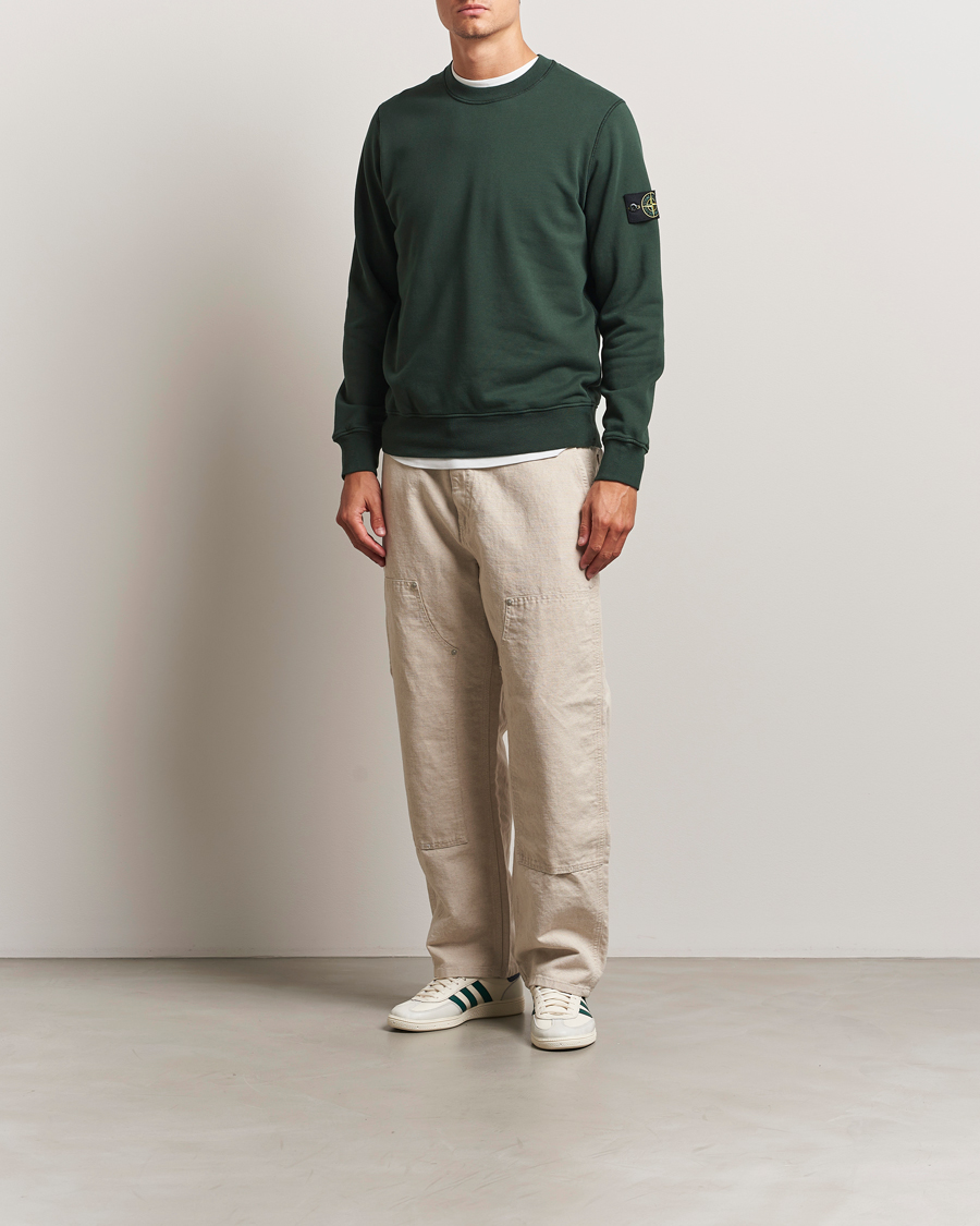 Stone Island Garment Dyed Fleece Sweatshirt Juniper