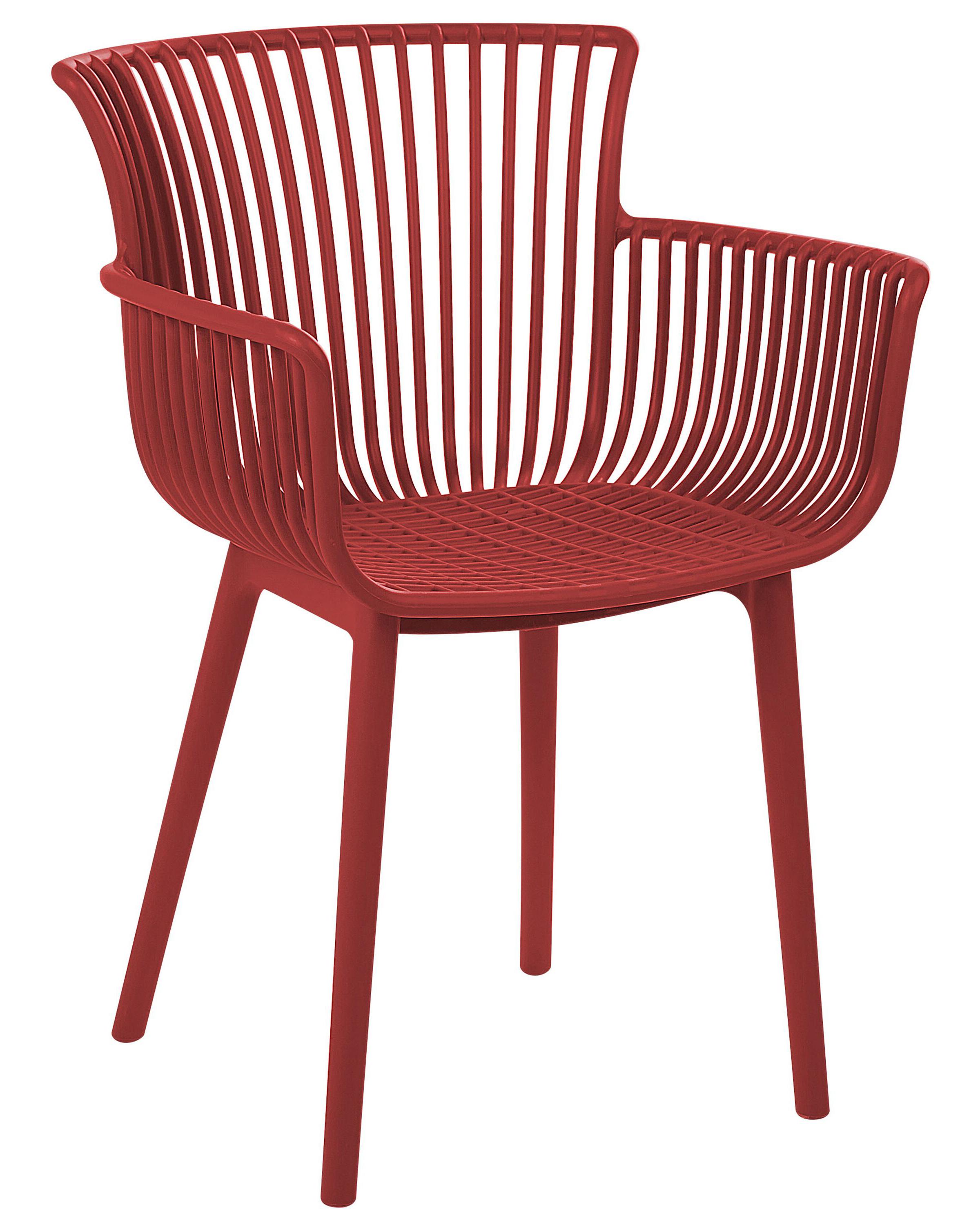 Set van 4 tuinstoelen PESARO Rood