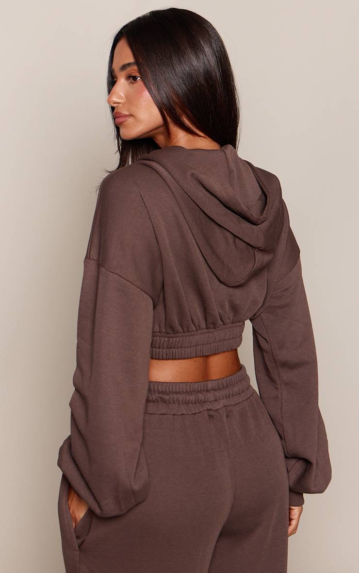 Chocolat Sweat À Casynthétiqueche Petite Taille Avec Fronces Extrêmes Devant