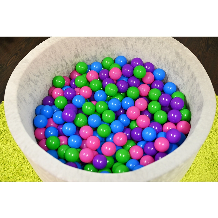 knorr toys® Bällebad soft - Grey 300 balls softcolor