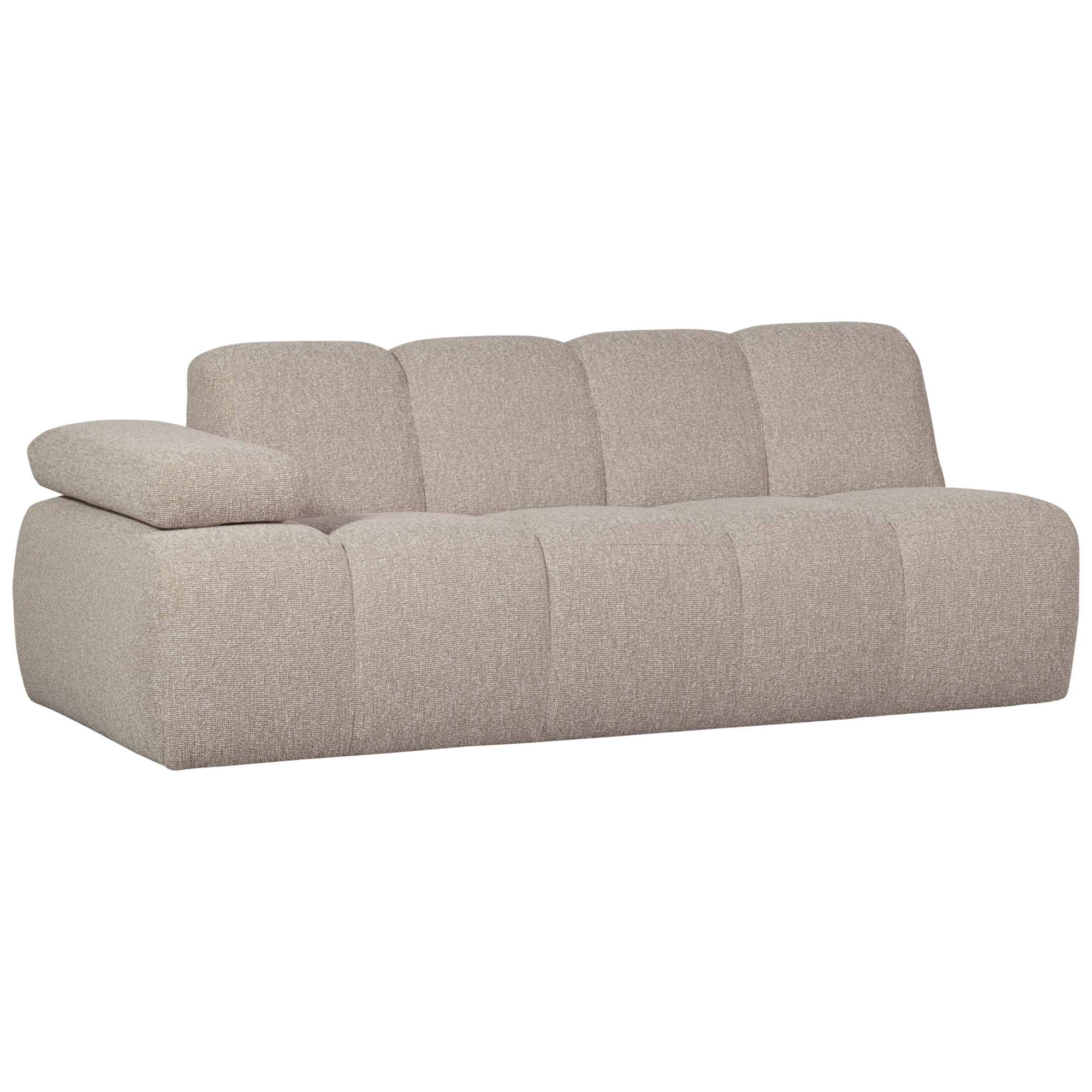 2-zits bank Mojo Mojo 2-zits met Arm Links - Bouclé - Beige Melange