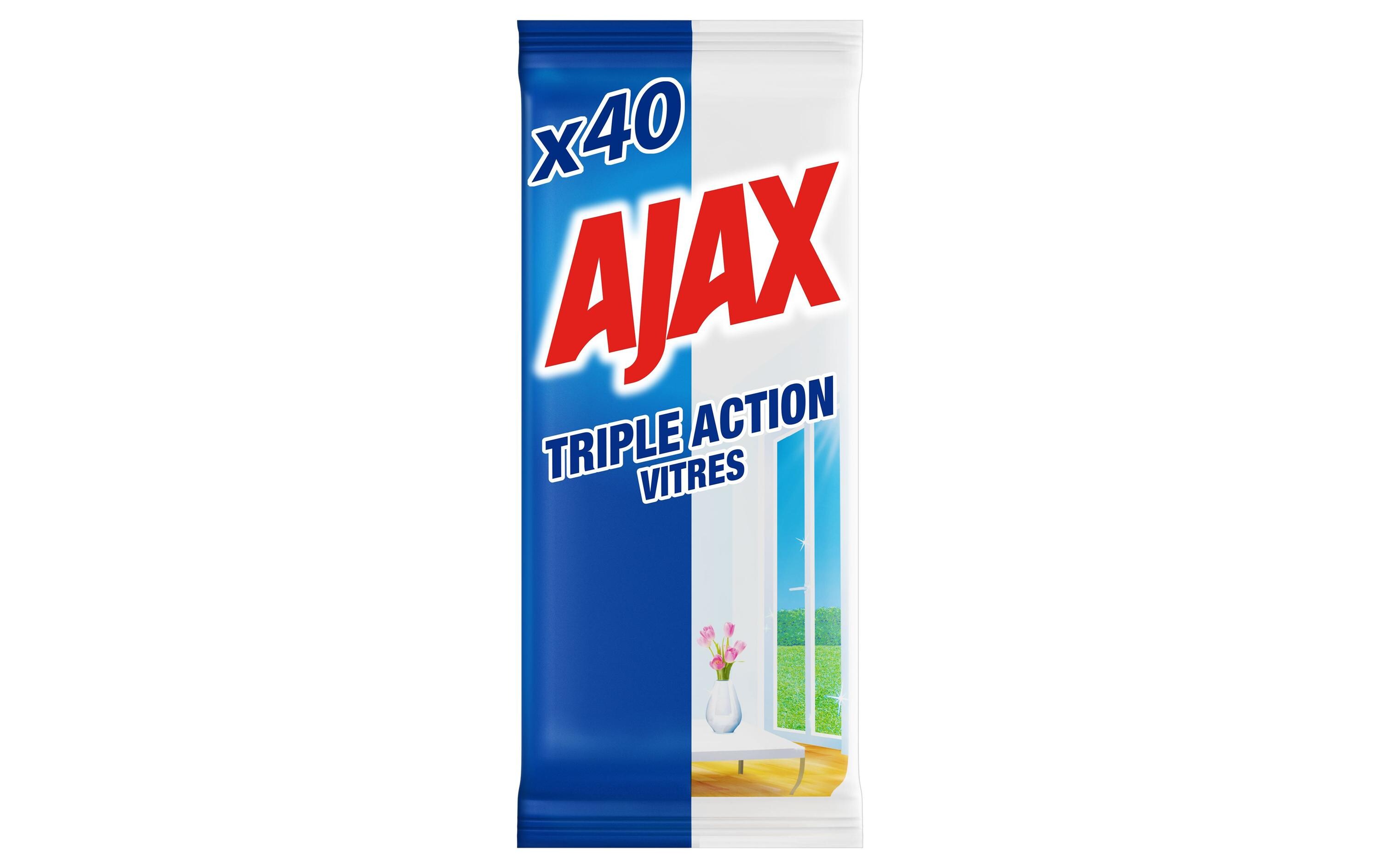Glasreiniger Triple Action Tücher 40 StückGlasreinigungstücher für ein streifenfreies und langanhaltendes Ergebnis