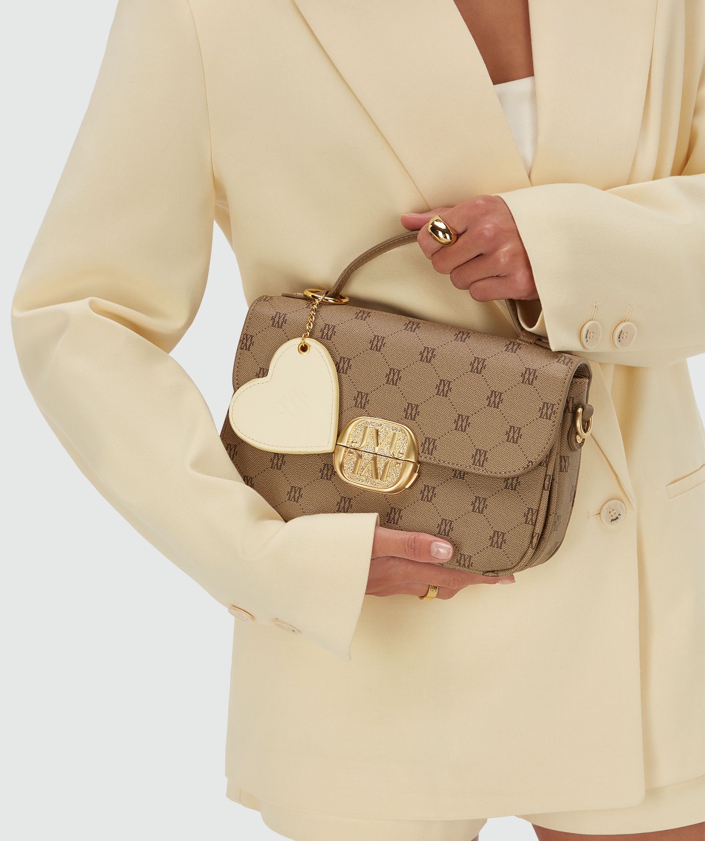 JV-IZA sleutelhanger met spiegel - butter yellow