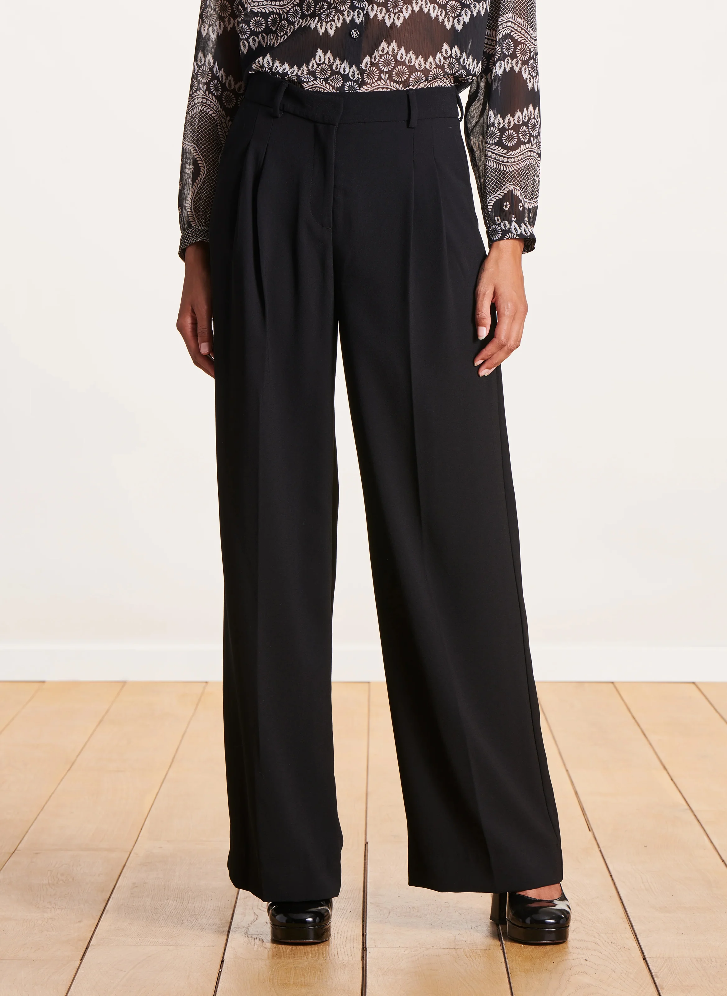 Pantalon à pinces | Noir
