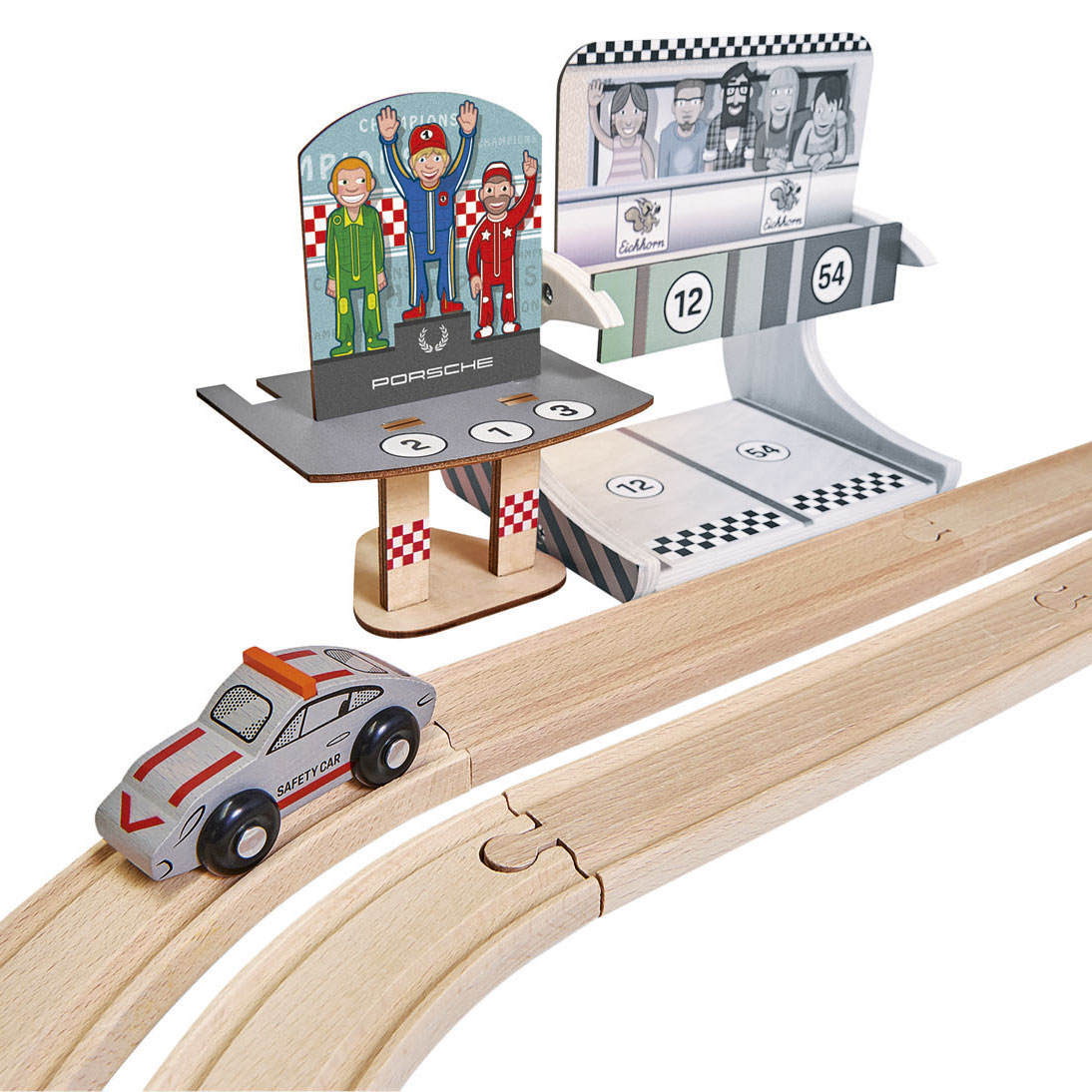 Eichhorn Houten Porsche Race Set, 14dlg.