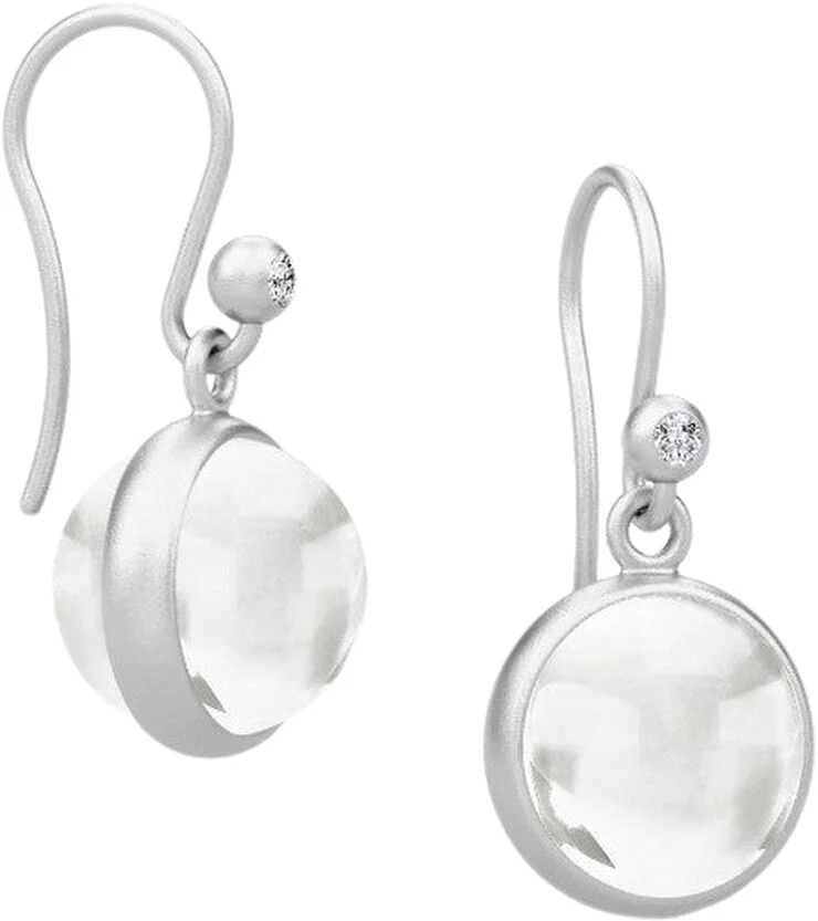 Julie Sandlau Prime Earrings - Rhodium/Green Sølv